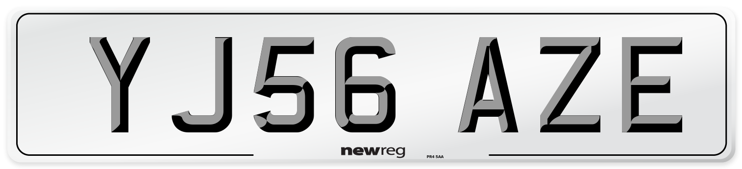 YJ56 AZE Number Plate from New Reg